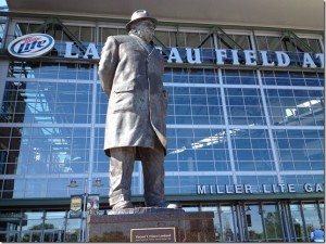 lambeau Vincent Lombardi statue at Lambeau Field