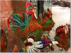 beaded chickens